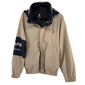 Vintage Chaps Ralph Lauren Hooded Jacket Golf Coat Sailing Windbreaker Medium